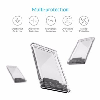 ORICO 2580U3 USB 3.0 Hard Disk Case Transparent 2.5 inch SATA HDD SSD Box